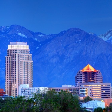 Freight Shipping from Utah to California - View of Downtown Salt Lake City