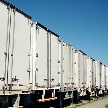 Shipping Freight from Vermont to Florida - Row of trailers