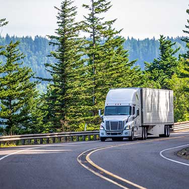 Shipping freight from New Hampshire to Florida - White truck by trees