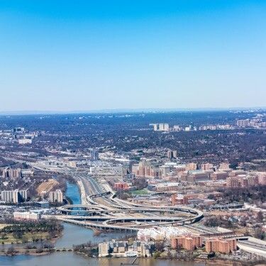Freight Shipping from Washington D.C. to New York - Aerial View of Washington DC