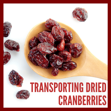Transporting Dried Cranberries