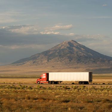freight truck load on nevada highway