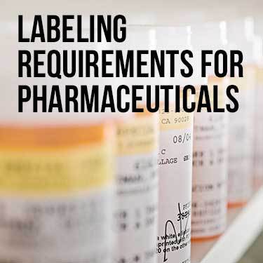 Labeling Requirement For Pharmaceuticals