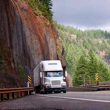Truckload Freight traveling on highway