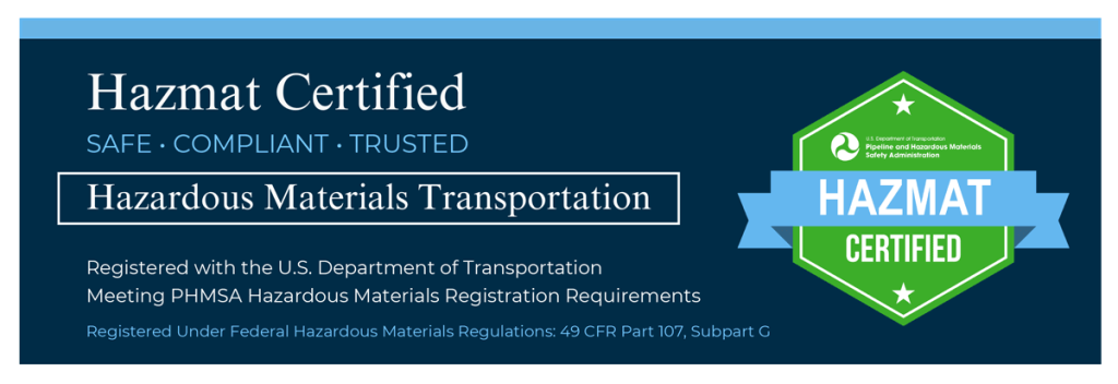 USA Truckload Shipping is hazmat certified to safely transport medical equipment and hazardous materials.