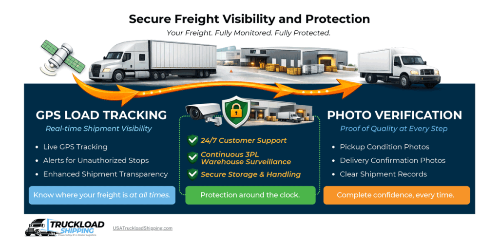 Best way to ship high-value items is with USA Truckload Shipping. We ensure 24/7 customer support, GPS load tracking, and more.